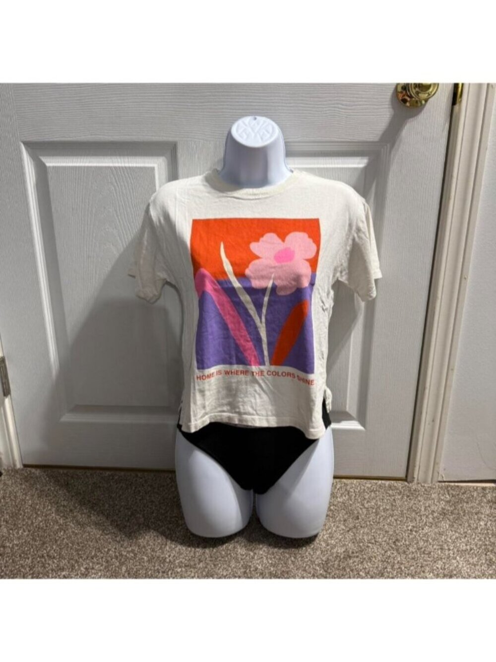 Zara Art Baby Tee Condition: Used with minor stain...
